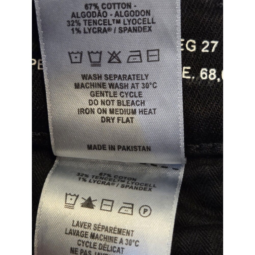 DL1961 Hepburn Wide Leg 24x27 Jet Black High Rise Cropped - Picture 10 of 13